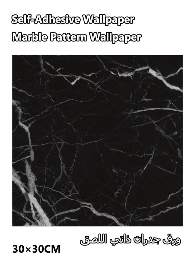 ورق جدران ذاتي اللصق، 6/10 قطع بنقشة رخامية، ملصقات جدارية زخرفية، ملصقات متعددة الاستخدامات، مقاوم للماء والزيوت، سميك، مقاوم للخدش، سهل القص، ملصقات بلاط أرضيات قابلة للتقشير، مثالي للمطابخ والحمامات - Image 1